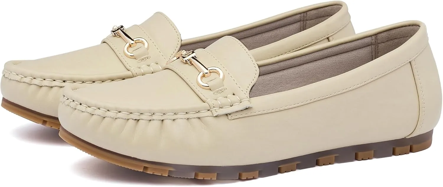 Women's Loafers Casual Slip on Flat Shoes Womens Penny Loafers Moccasions Comfort Dressy Work Shoes