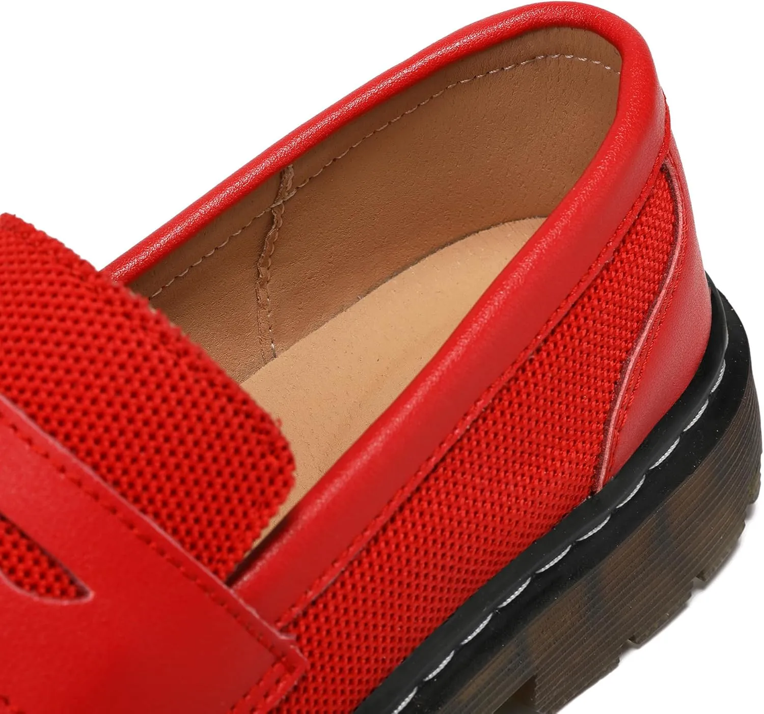 Women's Mesh Penny Loafers Breathable Knitted Flat Shoes Comfortable & Lightweight Slip-Ons