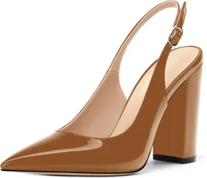 Women's Pointed Toe Slingback Heels, High Heel Shoes for Women