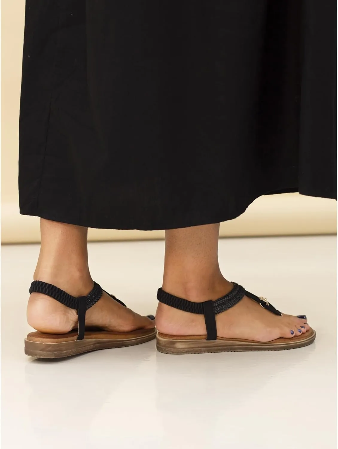 Women's Poppy Black Sandals