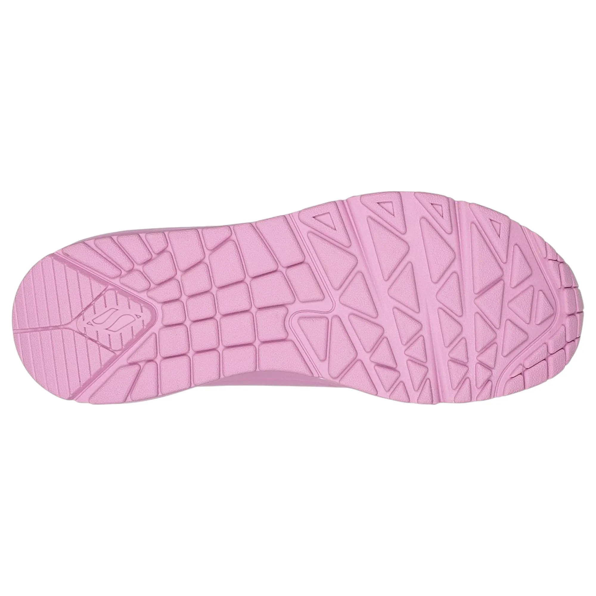 Womens Skechers Uno - Stand On Air Pink Lace Up Sneaker Shoes