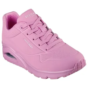 Womens Skechers Uno - Stand On Air Pink Lace Up Sneaker Shoes