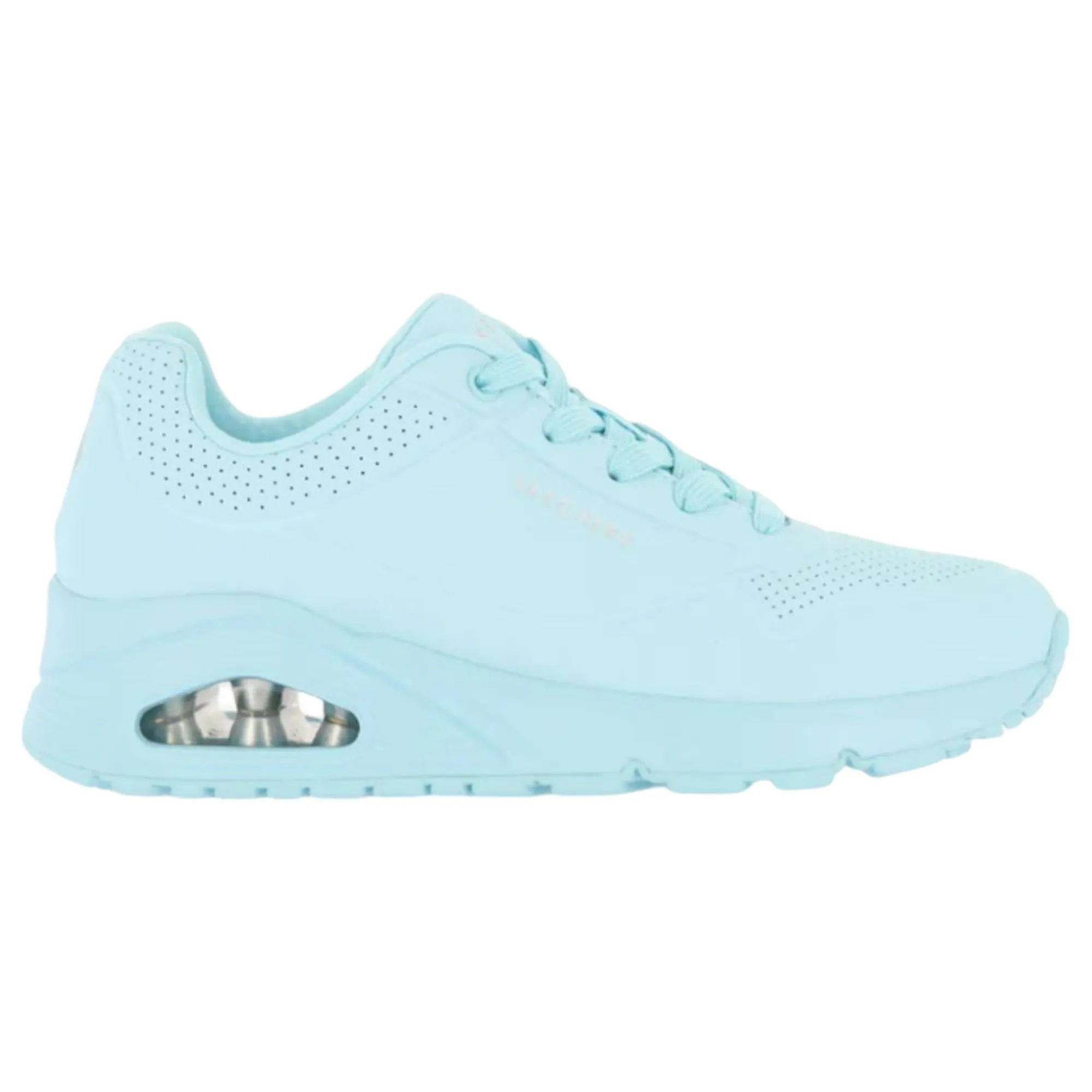 Womens Skechers Uno - Stand On Air Shoes Light Blue