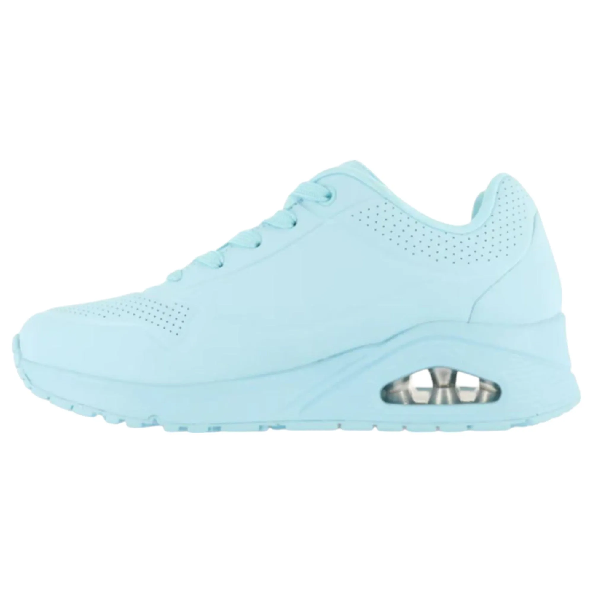 Womens Skechers Uno - Stand On Air Shoes Light Blue