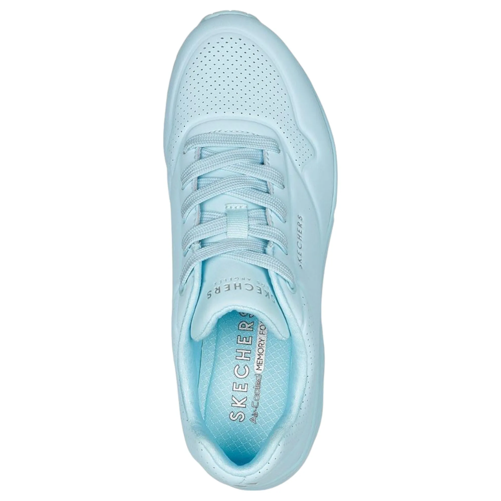 Womens Skechers Uno - Stand On Air Shoes Light Blue
