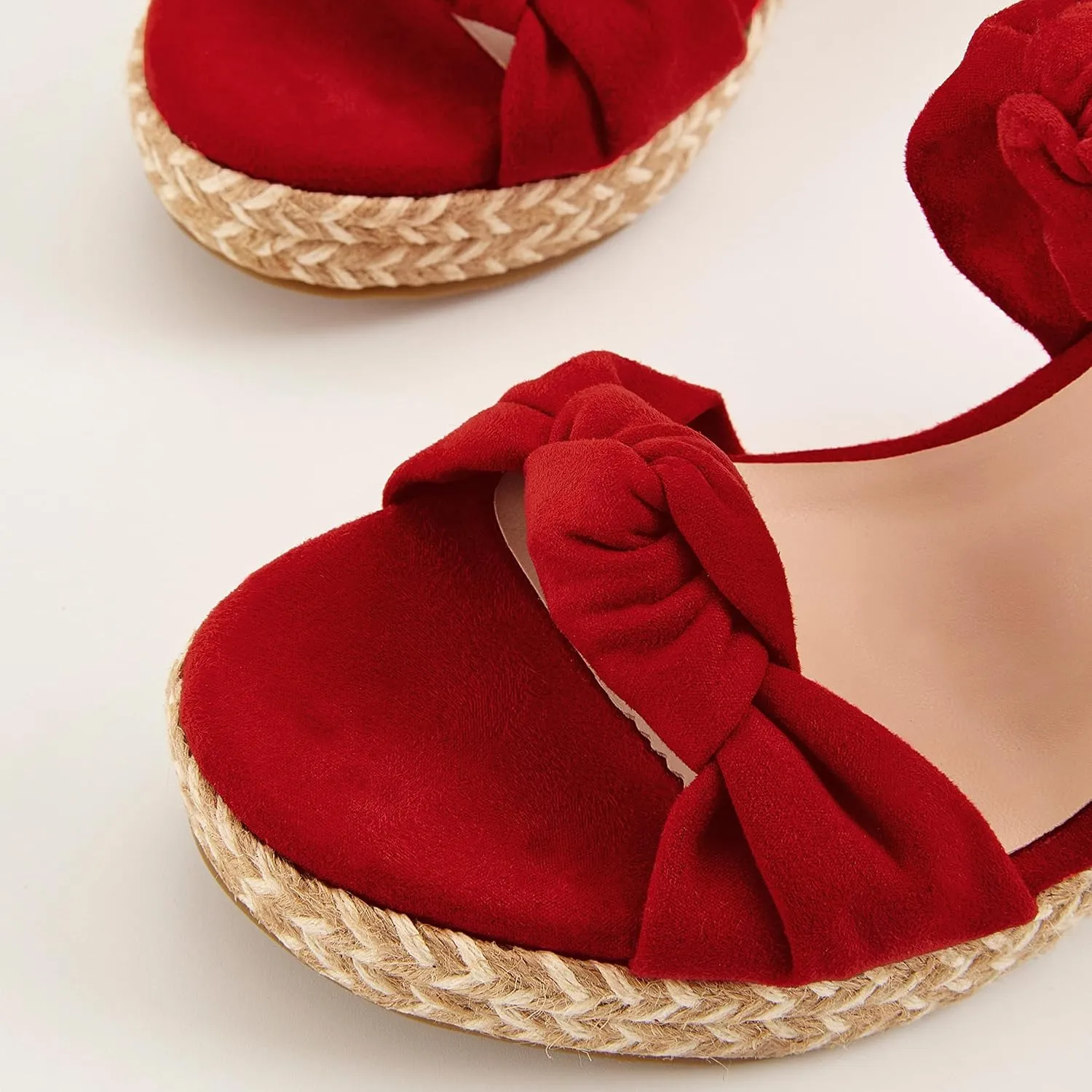 Womens Slip on Espadrilles Wedges Sandals Slides Platform Bow Open Toe Summer Dressy Mules Shoes