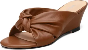 Women's Wedge Heel Sandals,Round Open Toe Slope Sandals for women,Casual Party,Dating,Vacation,Summer Must Have Sandals