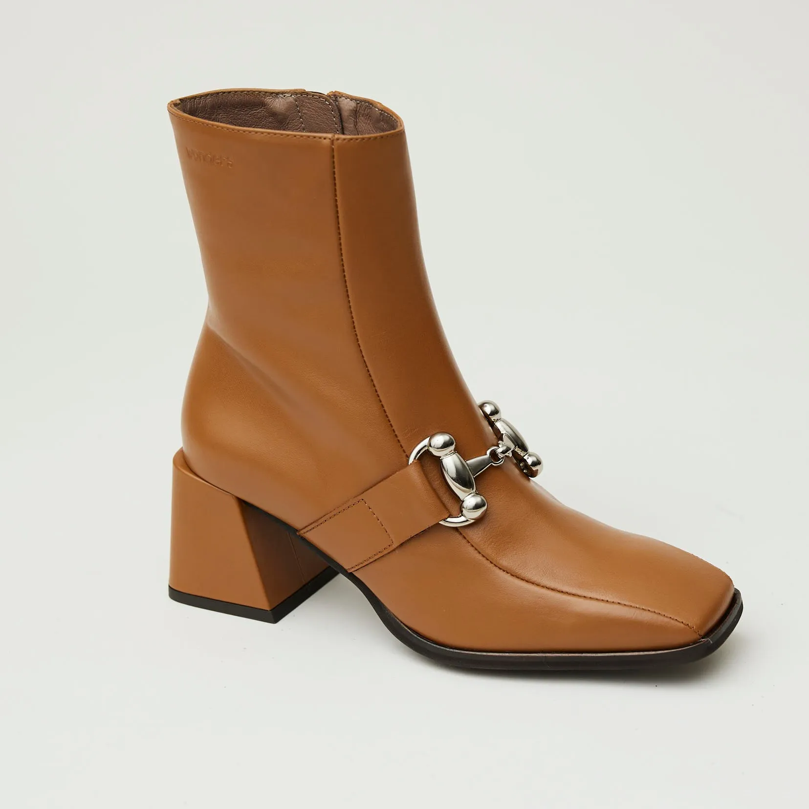 Wonders Tan Leather Over Ankle Boots