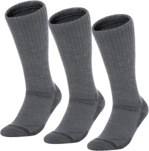 YEJIMONG Wool Hiking Working Socks for Men 3 Pairs, Thick Cushioned Warm Thermal Outdoor Boot Crew Socks