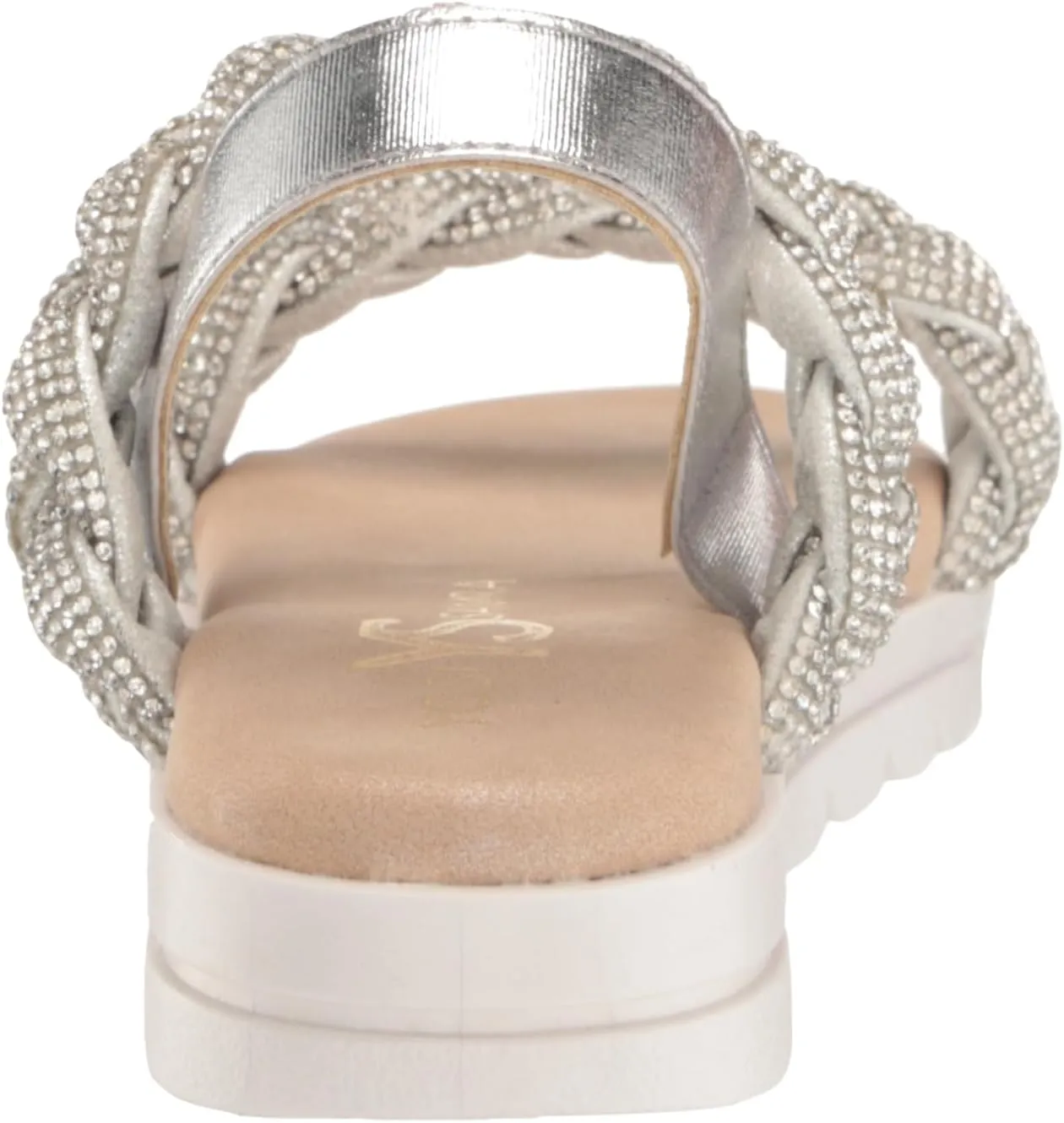 Yosi Samra Miss Bradie Glam Sandal in Silver - Kids