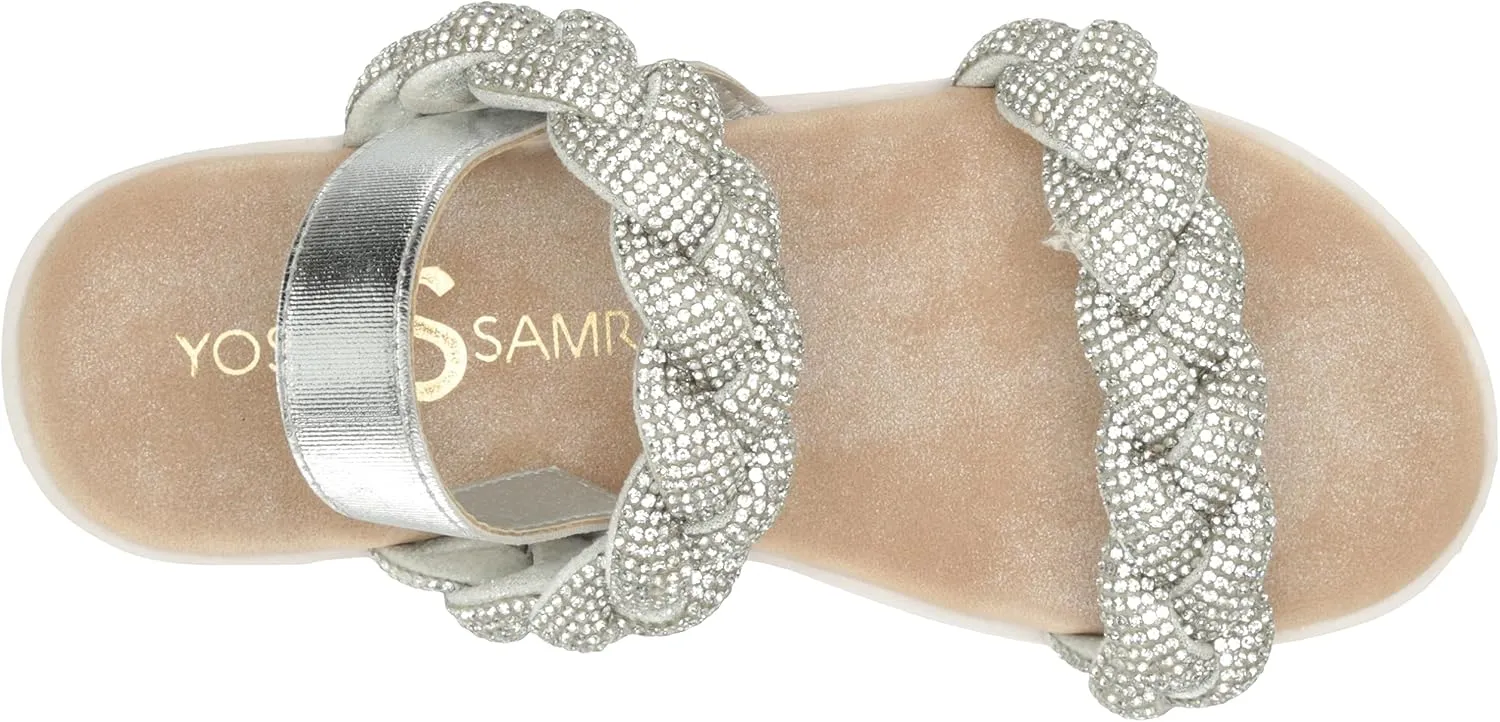 Yosi Samra Miss Bradie Glam Sandal in Silver - Kids