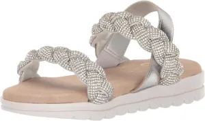 Yosi Samra Miss Bradie Glam Sandal in Silver - Kids
